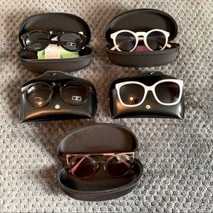 Sunglasses Bundle (5) with cases, NWT and like new.  Different styles & colors
